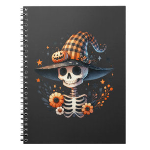 Carnet crâne de squelette jour d'Halloween