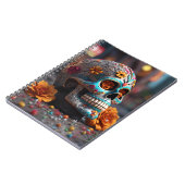 Carnet Crâne de sucre sarcelle (Côté gauche)