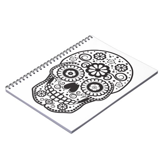 Carnet Crâne de sucre souriant (Côté gauche)