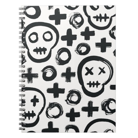 Carnet Crâne : Décoration sans joint. (Devant)