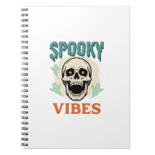 Carnet Crâne d'Halloween Vibes Étranges Horreur Vintage_1