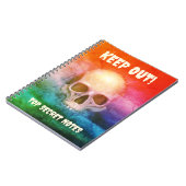 Carnet Crâne effrayant. Tenir à l'écart ! Notes top secre (Côté gauche)