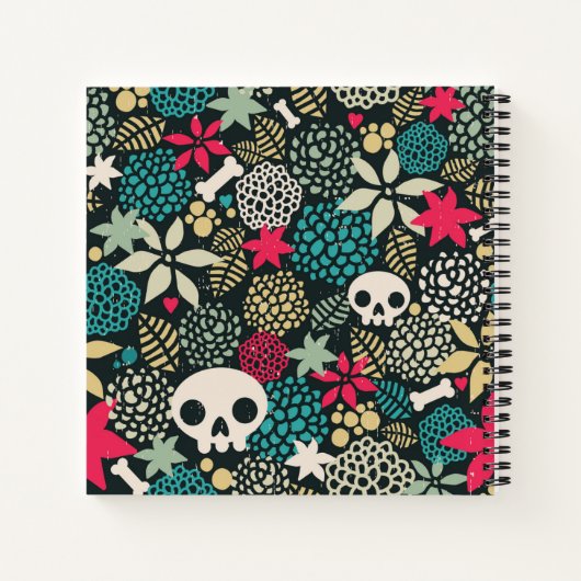 Carnet Crâne en fleurs (Dos)