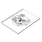 Carnet Crâne et fleurs inspirés (Côté gauche)