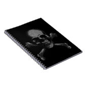 Carnet Crâne et os croisés de pirate informatique (Côté Droit)
