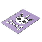 Carnet Crâne et os de licorne entrecroisés (Côté gauche)