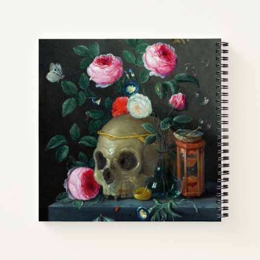 Carnet Crâne et Rose (Dos)