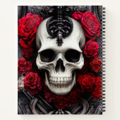 Carnet Crâne foncé et gothique et Rose (Dos)