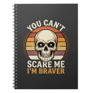Carnet Crâne Halloween plus courageux Design Horreur Rétr