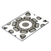 Carnet Crâne Humain Effrayant Mandala (Côté gauche)