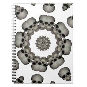 Carnet Crâne Humain Effrayant Mandala