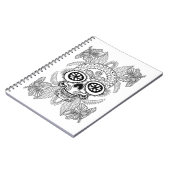 Carnet Crâne inspiré en fleurs (Côté gauche)