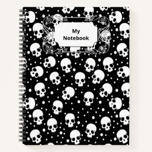 Carnet Crâne monochrome Polka Dot