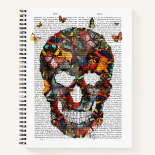 Carnet Crâne papillon