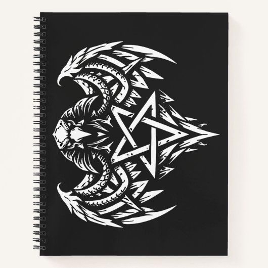 Carnet Crâne Pentagramme Tribal par BurnsInhell (Devant)