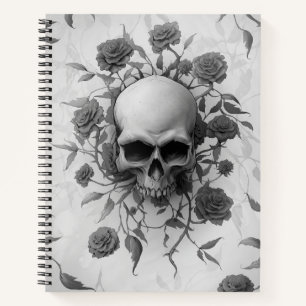Carnet Crâne Rose gothique foncé