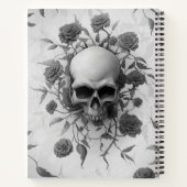 Carnet Crâne Rose gothique foncé (Dos)