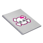 Carnet crâne rose Kawaii (Côté Droit)