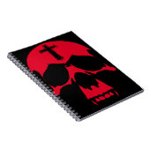 Carnet Crâne rouge démon conception graphique gothique (Côté Droit)