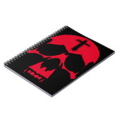 Carnet Crâne rouge démon conception graphique gothique (Côté gauche)