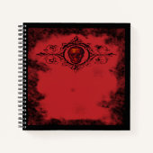 Carnet Crâne rouge gothique (Devant)