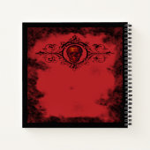 Carnet Crâne rouge gothique (Dos)