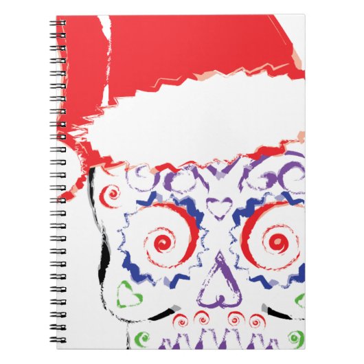 Carnet Crâne sucre Père Noël (Devant)