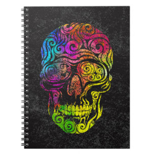 Carnet Crâne tourbillonnant (couleur)