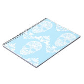 Carnet crâne victorien bleu (Côté gauche)