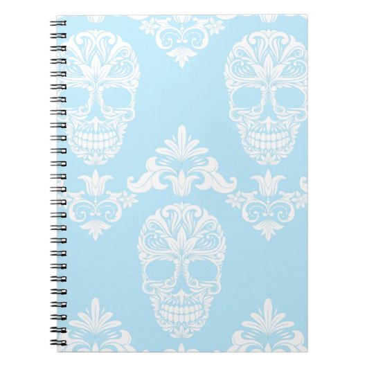 Carnet crâne victorien bleu (Devant)