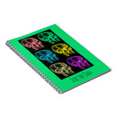 Carnet Crânes au néon d'art de bruit (Côté Droit)