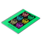 Carnet Crânes au néon d'art de bruit (Côté gauche)