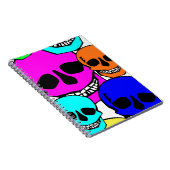 Carnet Crânes de néon de couleur vive (Côté Droit)
