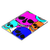Carnet Crânes de néon de couleur vive (Côté gauche)