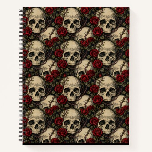 Carnet Crânes et Roses de Bruyère (Devant)