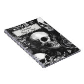 Carnet Crânes gothiques Et Noirs Rose (Côté Droit)