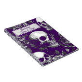 Carnet Crânes Gothiques Et Rose Violet (Côté Droit)