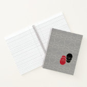 Carnet Crânes - Gris fantôme et Blanc osseux (Intérieur)