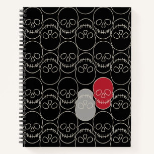 Carnet Crânes - Noir de chauve-souris et Blanc d'os
