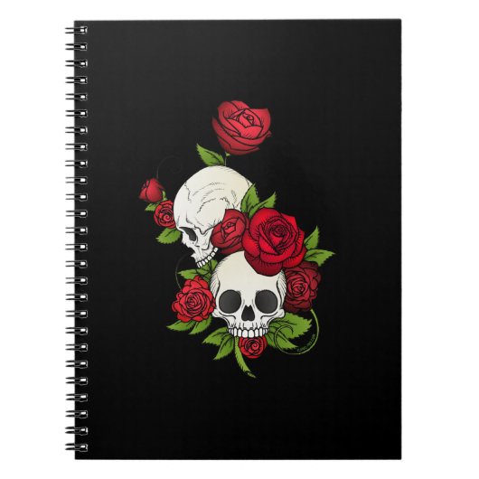 Carnet Crânes Roses Día de Muertos (Devant)