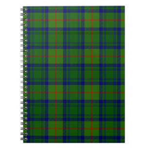 Carnet Cranstoun tartan vert bleu plaid