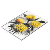 Carnet Craspedia - Fleurs aquarelle (Côté gauche)