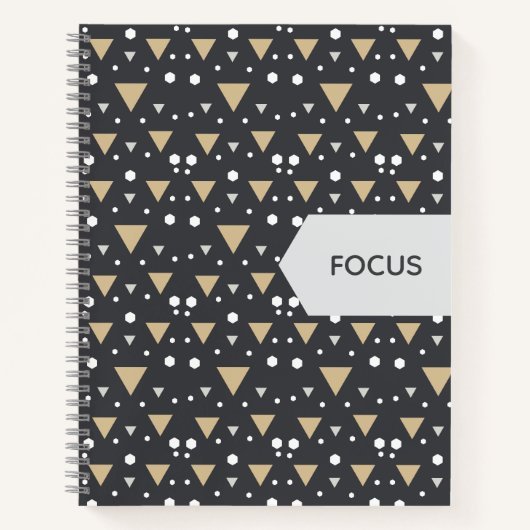 Carnet Cravate Graphite Geometry Luxe (Devant)