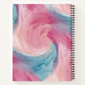 Carnet Cravate-teinture rose et bleu Peinture d'aquarelle (Dos)
