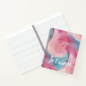 Carnet Cravate-teinture rose et bleu Peinture d'aquarelle (Intérieur)