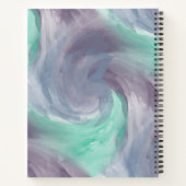 Carnet Cravate-teinture violet vert peint Aquarelle dans (Dos)