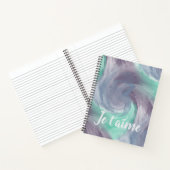 Carnet Cravate-teinture violet vert peint Aquarelle dans (Intérieur)