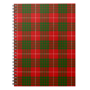 Carnet Crawford tartan rouge vert plaid