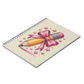 Carnet Crayon Coquette Arc Prof Appreciation École (Côté gauche)