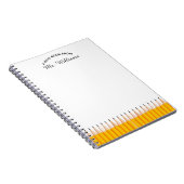 Carnet Crayon de classe enseignant nom personnalisé (Côté Droit)